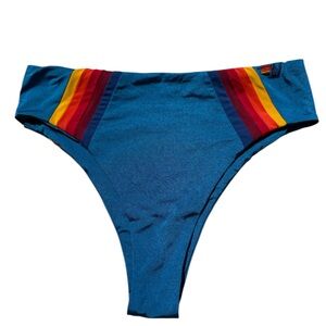 Aviator Nation blue bikini bottoms EUC